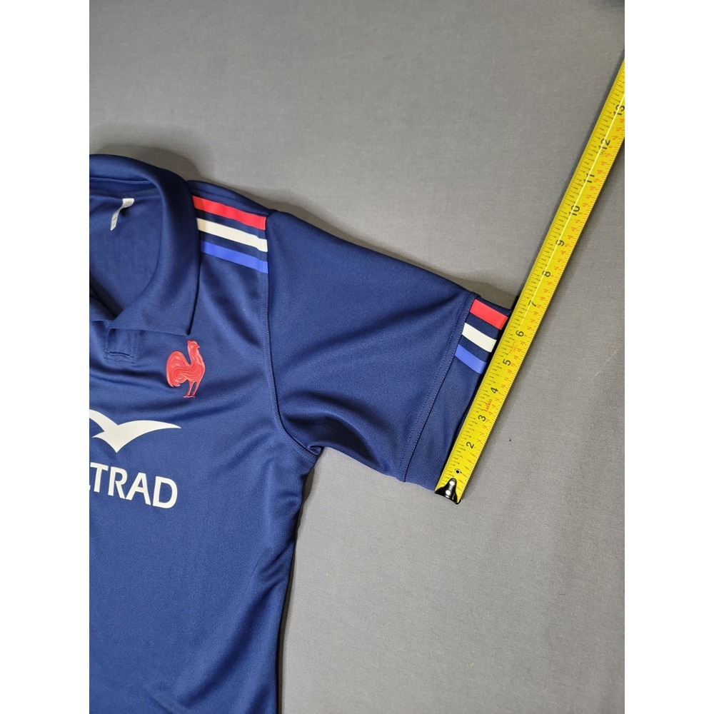 Adidas France Rugby Jersey Mens Large Blue Altrad Polo Shirt - Picture 7 of 10